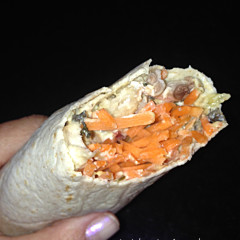 Fast Day Hummus Veggie Wrap