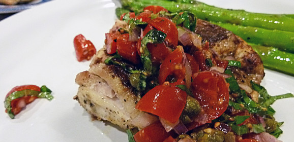 Fast Day Meal Plan | Snapper With Tomato Basil Relish