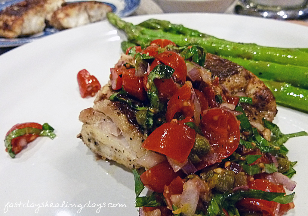 Snapper With Tomato Basil Relish