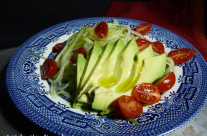 Fast Day Avocado Cucumber Tomato Salad