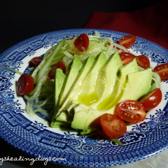 Fast Day Avocado Cucumber Tomato Salad