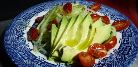 Fast Day Avocado Cucumber Tomato Salad